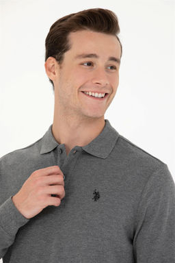 U. S. Polo Assn / Мужской базовый свитшот антрацитовый меланж - U.s. polo assn фото 9