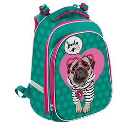 Рюкзак школьный, ГЛАМУР, 38х29х18 см, жесткий каркас