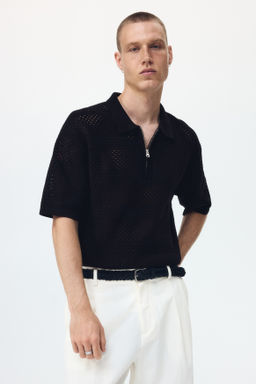 Polo en punto calado Relaxed Fit - H&m фото 4