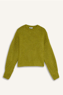 Крутой вязаный свитер оверсайз с широким кроем и круглым вырезом - Defacto фото 7