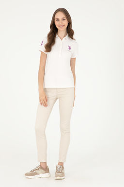 Женская базовая футболка цвета экрю Неожиданная скидка в корзине - U.s. polo assn фото 4