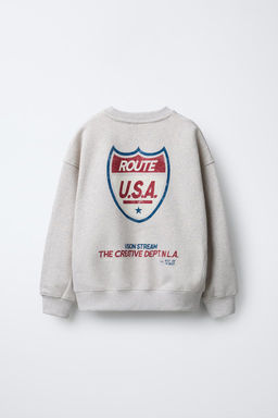 FLECKED SWEATSHIRT WITH SLOGAN - Zara фото 3