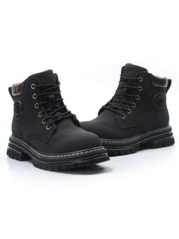 01-P8305-2 BLACK Ботинки демисезонные женские (натуральная кожа)