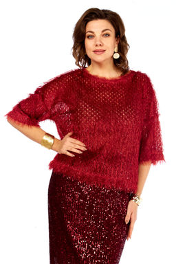 Костюм Olga Style Л413 темно-красный