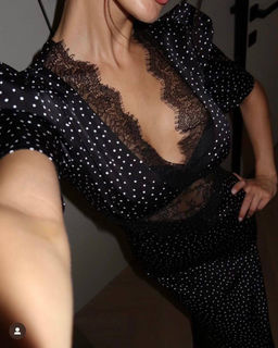 K13288 Платье атласное ЧЕРНЫЙ