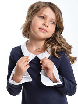 Платье из футера UD 6818 синий - Mini maxi фото 4