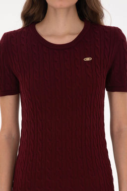 Kad_n Bordo Triko Elbise - U.s. polo assn фото 5