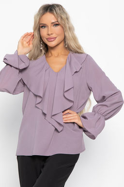 Блуза шифоновая Вэнси (пудра) Б15025-8М