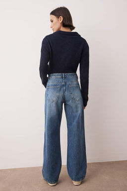 Mavi Yuksek Bel Baggy Jeans TWOAW26JE00129 - Trendyolmilla фото 7