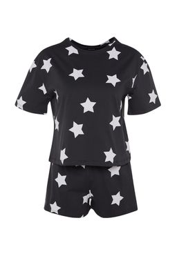 Trendyolmilla Cok Renkli %100 Pamuklu Y?ld?z Desenli Sortlu Orme Pijama Tak?m? THMSS22PT0501  фото 22