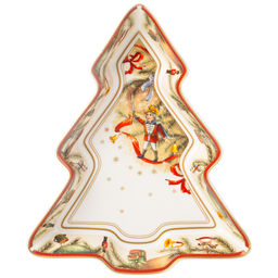 Блюдо Lefard Щелкунчик Елка 25×21×4 см фарфор