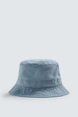 SOMBRERO BUCKET CHAMBRAY ALGOD?N / Azul claro - Zara фото 3