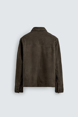 CAZADORA REGULAR FIT PIEL ANTE / Marr?n - Zara фото 8