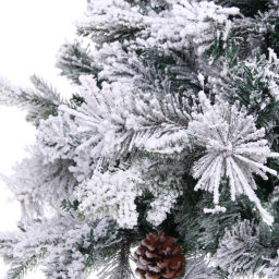 Елка "Заснеженная принцесса" 180 см, ПВХ, леска, резина с белым напылением (838 веток)