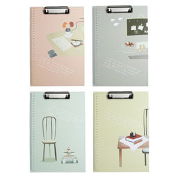 Планшет с прижимом формат А4 картон Уют, МИКС