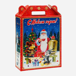 Цена за 5 шт. Подарочная коробка новогодняя Подарок Чаепитие 16,8 х 7 х 25 см. - Simaland фото 2