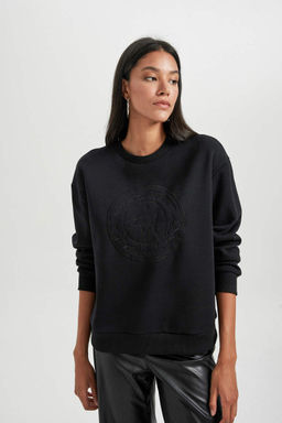 Толстый свитшот Relax Fit с круглым вырезом