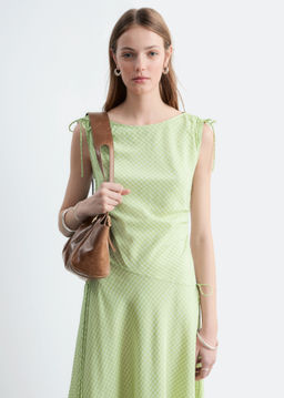 Vestido midi drapeado asim?trico - H&m фото 4