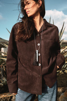 FAUX SUEDE OVERSHIRT - Zara фото 5