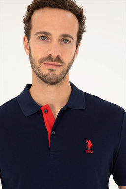 Футболка мужская U.S. Polo Assn темно-синяя хлопок  фото 2