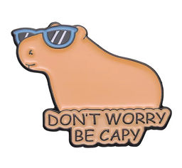 Значок металлический iLikeGift "Dont worry be capy"