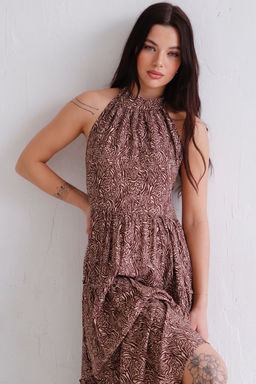 Martichelli Платье-американка коричневое  фото 7