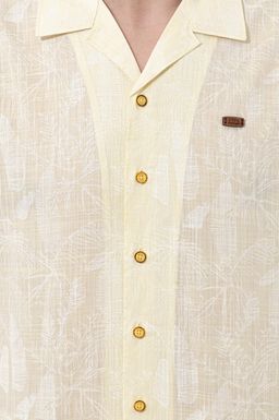 U. S. Polo Assn Мужская светло-желтая рубашка с коротким рукавом - U.s. polo assn фото 6