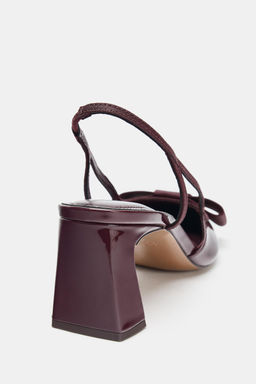 SLINGBACK HEELED SHOES WITH BOW - Zara фото 5