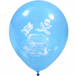 Цена за 4 шт. Воздушные шары 5 шт, 10"/25см "Сундук с сокровищами", (микс)