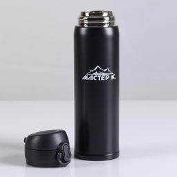 Термос Мастер К Топ, 500 мл, 6.3?24.5 см, сохраняет тепло 8 ч, нержавеющая сталь, чёрный