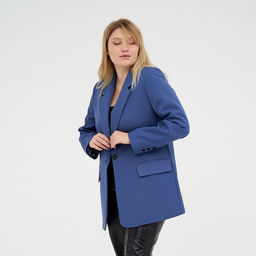 Пиджак женский MIST plus-size, размер 54, синий