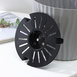 Кашпо для цветов со вставкой «Волна», 4 л, d=20 см, h=17 см, цвет серый