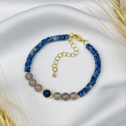 Браслет из Содалита и Агата - Радуга самоцветов фото 2