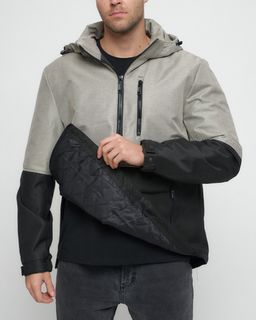 Куртка-анорак спортивная мужская бежевого цвета 3307B - Wonderrman фото 14