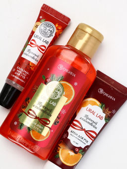 URAL LAB Арома Саунд Набор гель для душа, крем для рук и бальзам для губ, глинтвейн