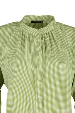 TRENDYOLMILLA Yesil Hakim Yaka Kareli Yarasa Kol Oversize Genis Kal?p Dokuma Gomlek TWOAW21GO0114  фото 8