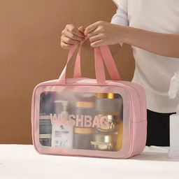 Kristaller Косметичка Washbag rectangular big, розовый
