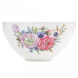 Пиала фарфоровая "Розы 3D" 2 вариант 750мл, д15см, h9см (Россия)