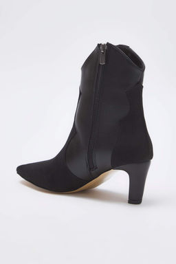 Siyah Suet Deri Detayl? Topuklu Kad?n Bilekte Bot
TAKAW26BO00048 - Trendyolmilla фото 11