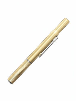 Ручка подарочная шариковая Calligrata, в футляре из кожзама, корпус золотистый, магнитный колпачок