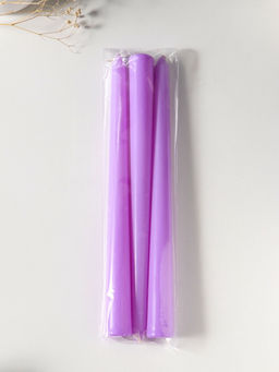 Свеча античная 25 см (набор 3 шт) 58 гр, 7 ч, цв. лаванда