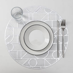 Набор салфеток сервировочных на стол Доляна Бурлеск, 4 шт, d=38 см, цвет серебряный  фото 13