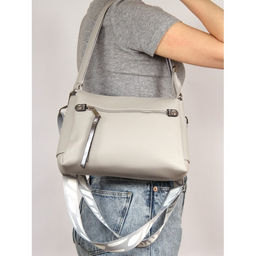 Сумка женская искусственная кожа ADEL-201/1в/ММ, 3отд, плеч/рем-стропа, серый св флотер 259829 - Adelia фото 5