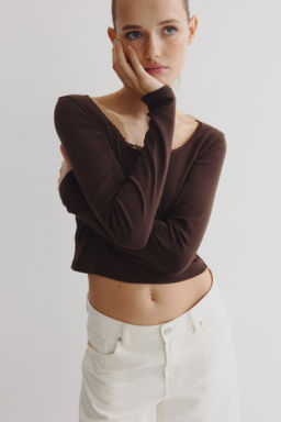 Top con escote en U - H&m фото 5