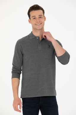 U. S. Polo Assn / Мужской базовый свитшот антрацитовый меланж - U.s. polo assn фото 15