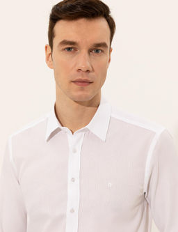 Beyaz Slim Fit Uzun Kollu G_mlek - Cacharel фото 2