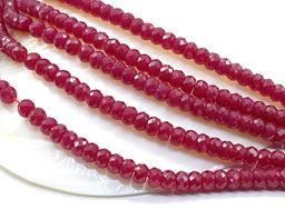 Бусины из рубина рондель граненый 6*4мм, 38см, 97 бусин Радуга камня