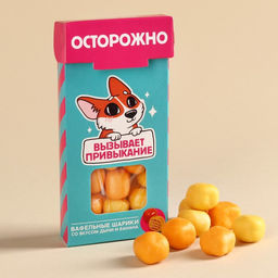 Вафельные шарики в глазури Вызывает привыкание вкус: дыня- банан, 50 г.