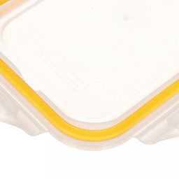 Контейнер стеклянный 1,5л, 23,5х18,5х7,3см, герметичный, крышка из полипропилена, силиконовый уплотнитель, ручки-клипсы, прозрачный, подходит для СВЧ (Россия) - Домашняя мода фото 2