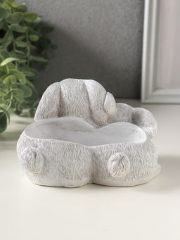 Подставка для мелочей Кролики 8?13?10 см, серый, гипс